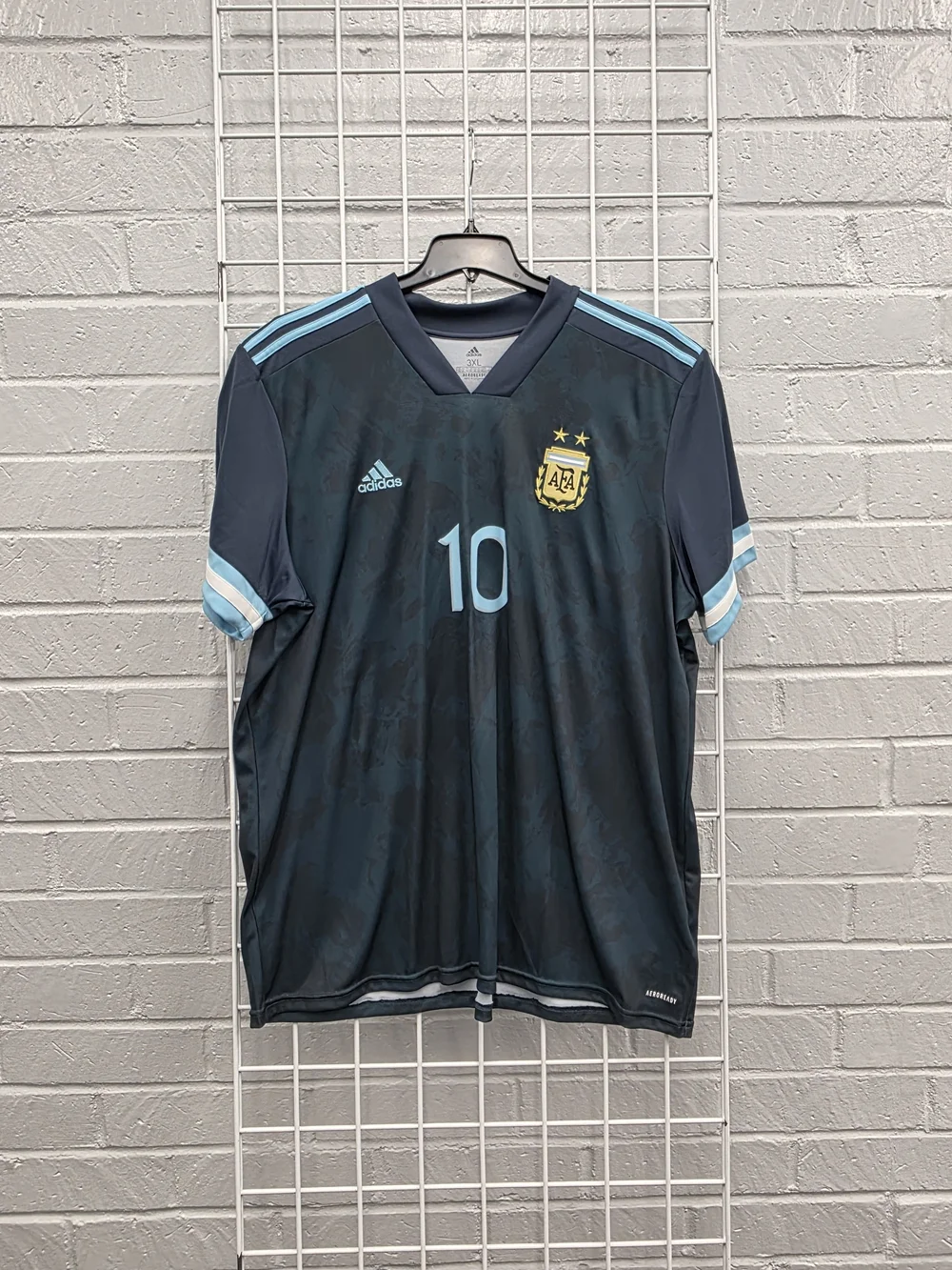 Adidas Argentina Men's Messi  #10 Dark Navy/Blue Soccer Jersey 3XL